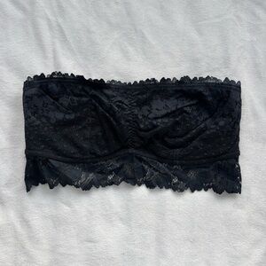 Auden Black Lace Strapless Wired Bandeau